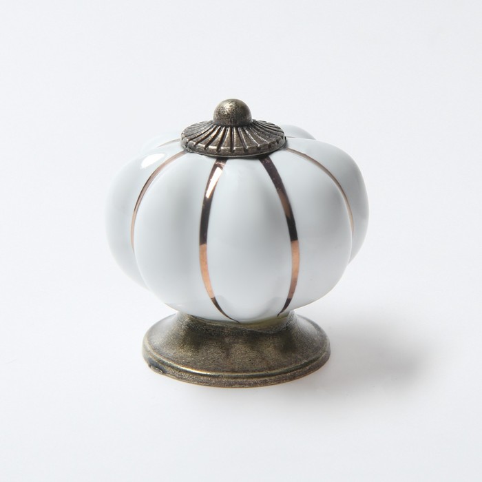 Ручка-кнопка Ceramics 001, керамическая, белая (2768097)