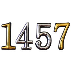 Цифра дверная АЛЛЮР пластик "1" золото