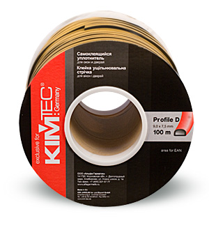 Уплотнитель KIM TEC, D-профиль, черный 100м.